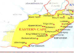 EASTERN CAPE. UMTATA IS ON THE RIGHT...